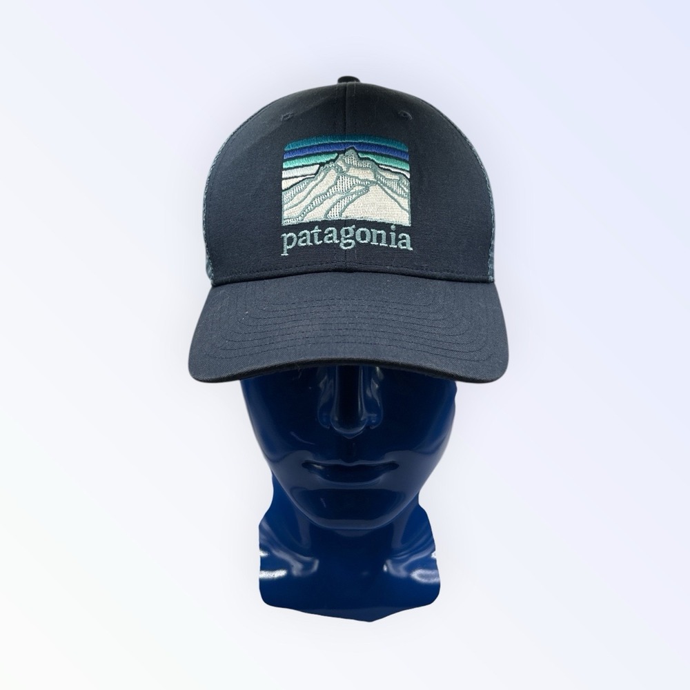 Patagonia Line Logo Ridge LoPro Trucker Cap Hat Snapback Adjustable netPlus Blue